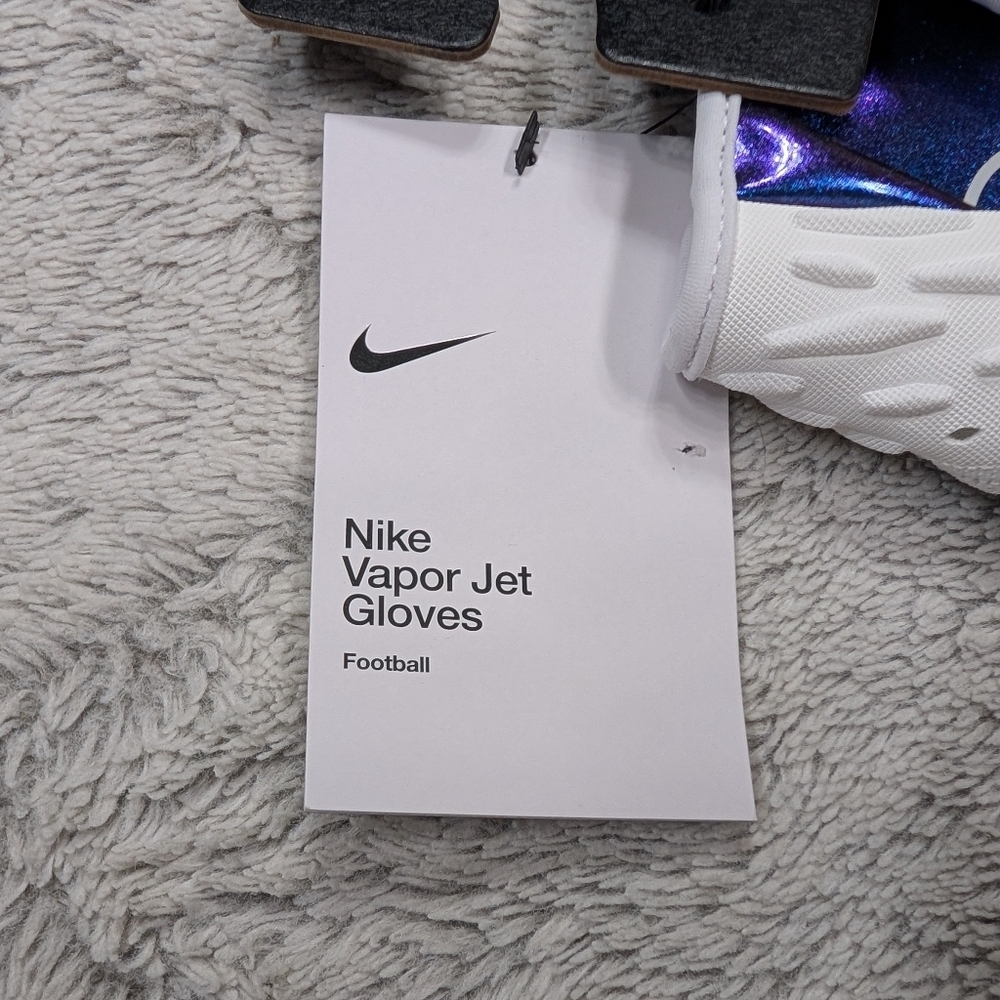 Nike Vapor Jet 7.0 Football Gloves Mens L White Iridescent Purple Receiver NEW - Picture 3 of 5